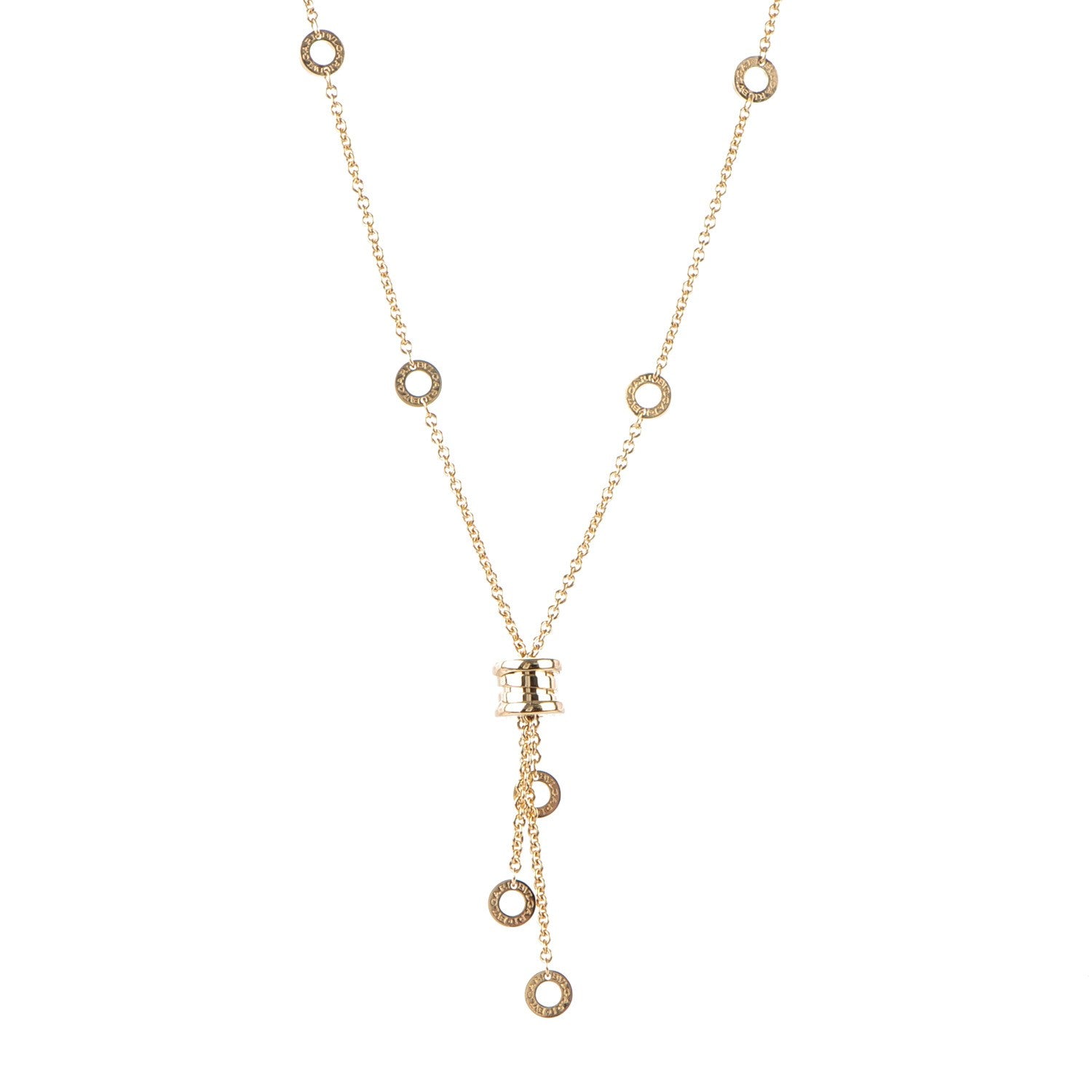 Bulgari BULGAR 18K Yellow Gold Adjustable B.Zero1 Pendant Necklace 1 of 4