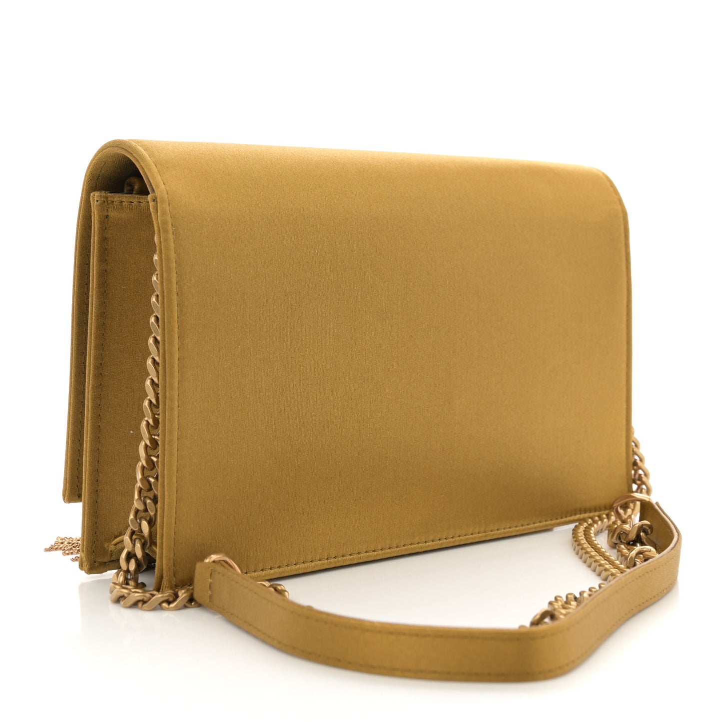 Satin Small Classic Monogram Kate Tassel Satchel Sahara Beige