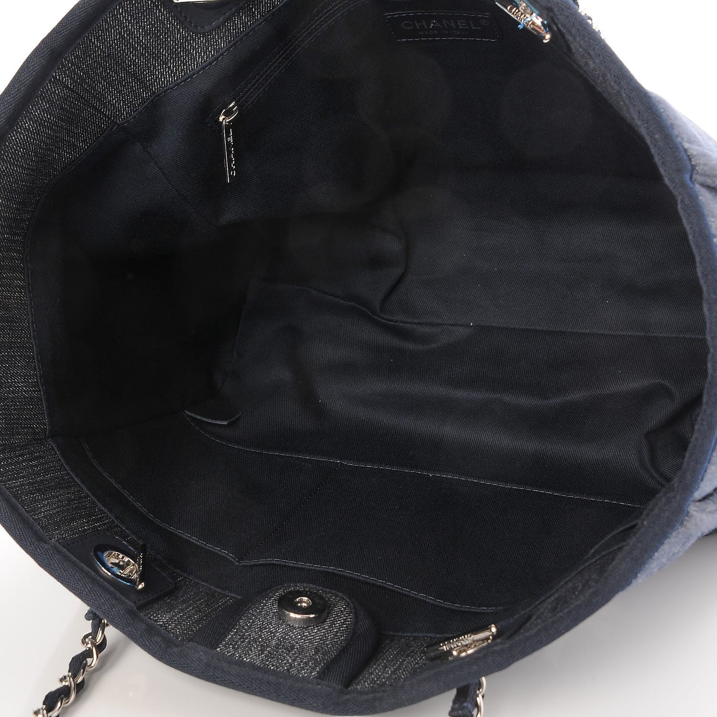 Canvas Small Deauville Tote Dark Blue