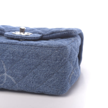 Chanel Denim CC Quilted Mini Square Flap Blue 9 of 11