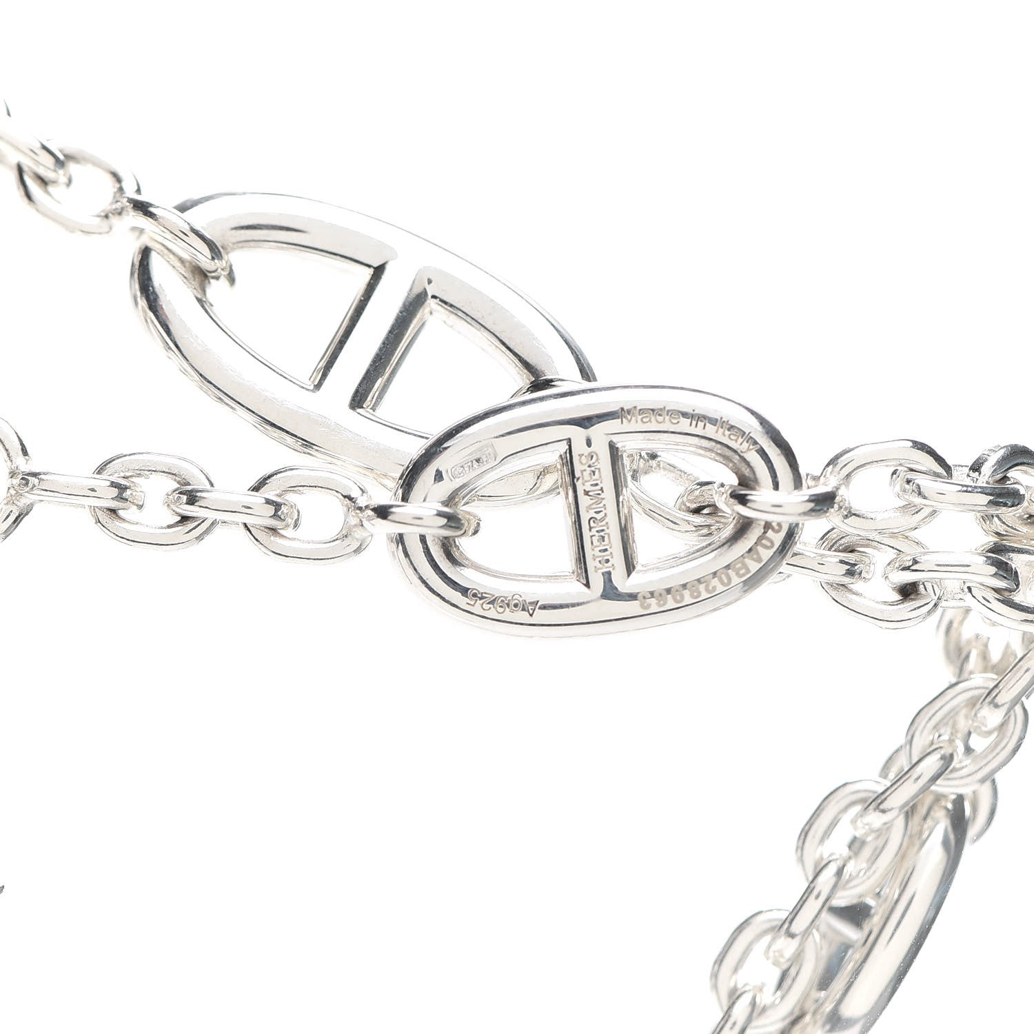 Hermes Sterling Silver Farandole Necklace 120 5 of 6