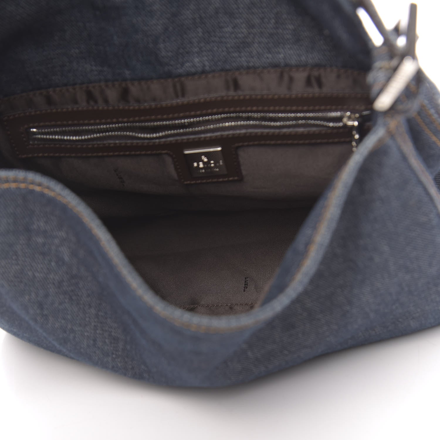 Fendi Denim Mama Baguette Blue 4 of 9