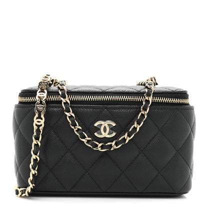 Chanel Caviar Quilted Small Vanity Case With Chain Black 1 of 11