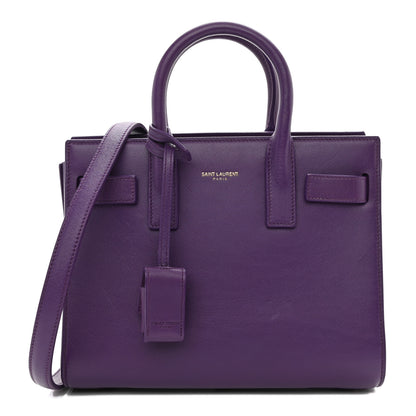 Saint Laurent Calfskin Nano Sac De Jour Purple 1 of 9