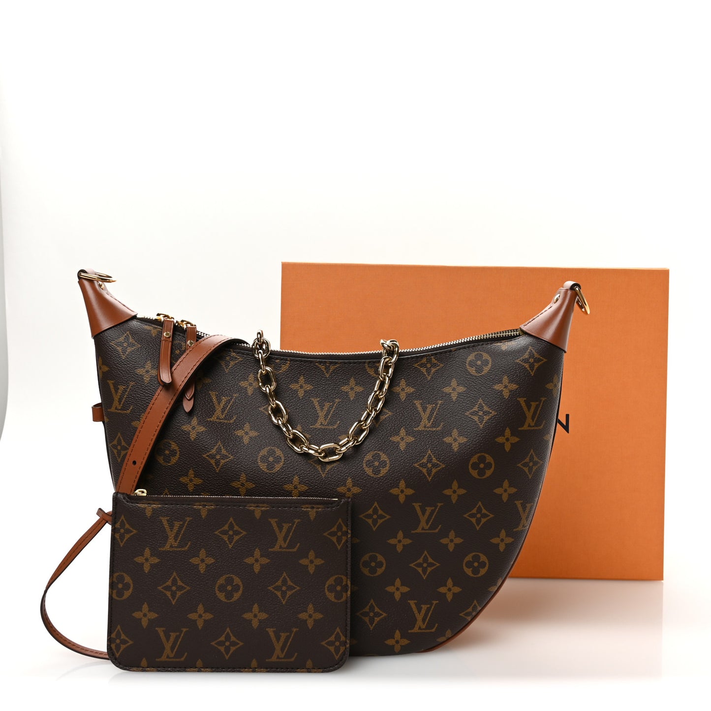 Reverse Monogram Loop Hobo
