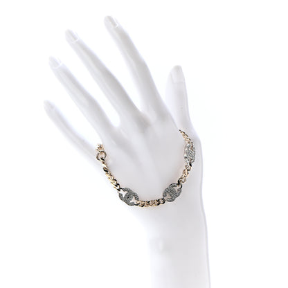 Chanel Crystal CC Chain Bracelet Gold Silver 2 of 5