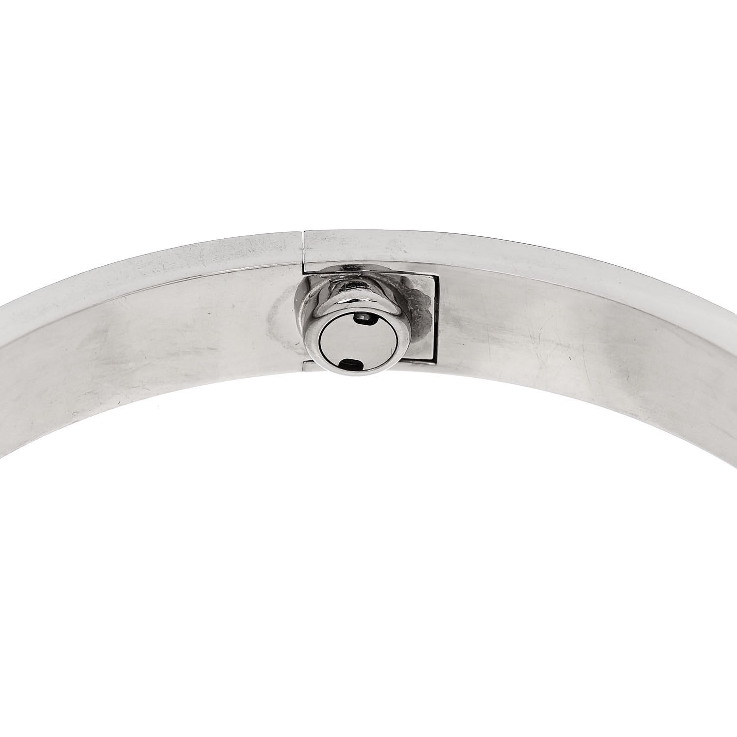 Cartier 18K White Gold LOVE Bracelet 17 7 of 9
