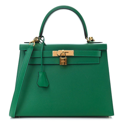 Hermes Epsom Kelly Sellier 28 Vert Vertigo 1 of 10