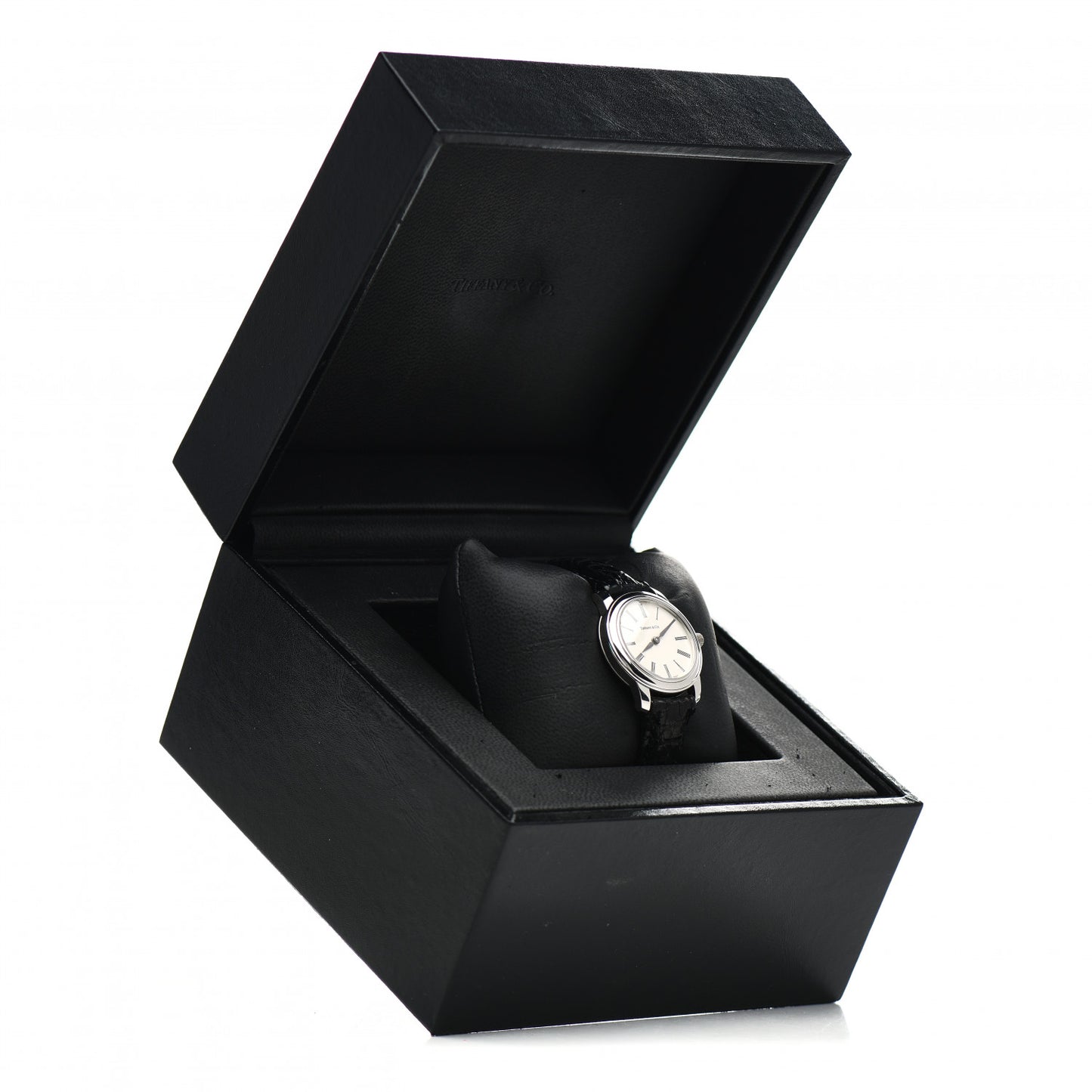 Platinum Alligator 28mm Mark Resonator Quartz Watch