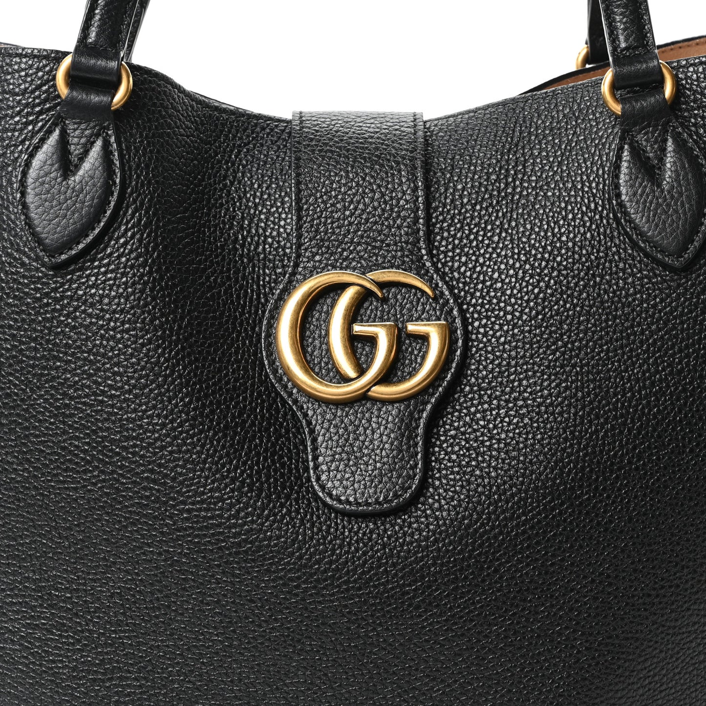 Grained Calfskin Small Dahlia Tote Black