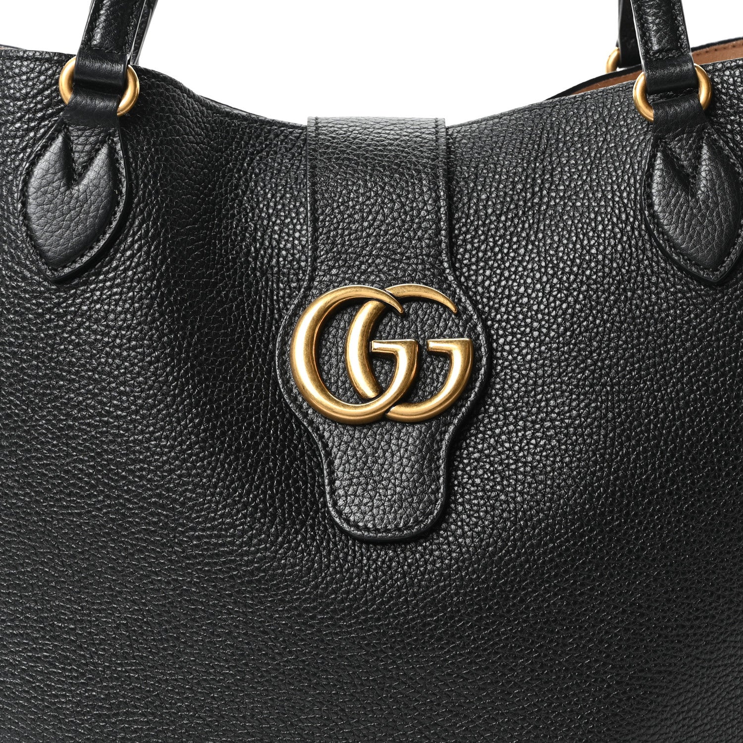 Gucci Grained Calfskin Small Dahlia Tote Black 9 of 11