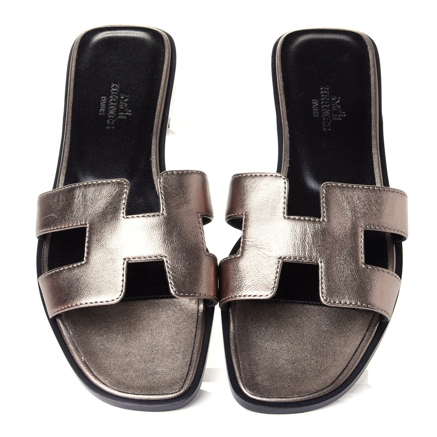 Metallic Calfskin Oran Sandals 35.5 Mordore