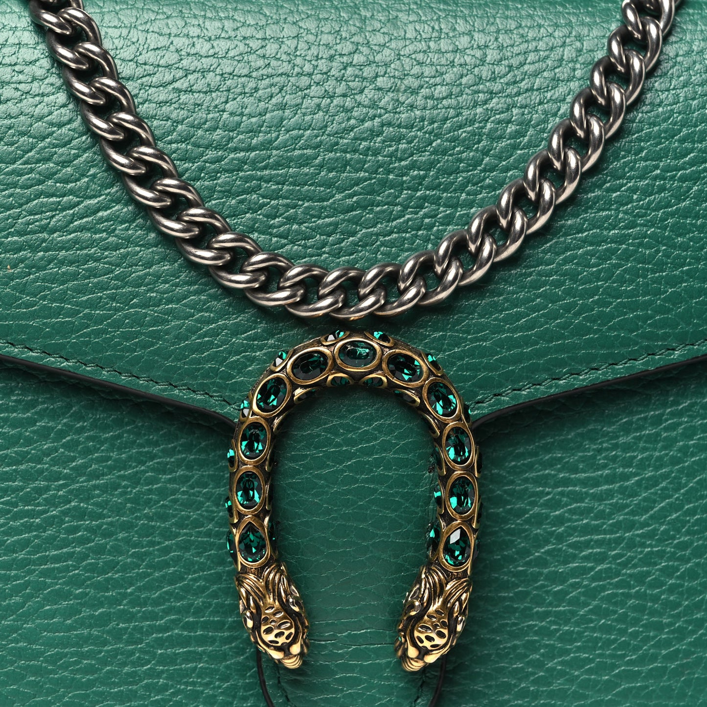 Calfskin Mini Dionysus Chain Wallet Emerald