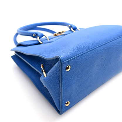 Salvatore Ferragamo Calfskin Lotty Satchel Bleu Indien 8 of 9
