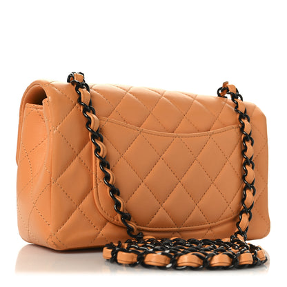 Chanel Lambskin Quilted Mini Rectangular Flap Orange 3 of 14