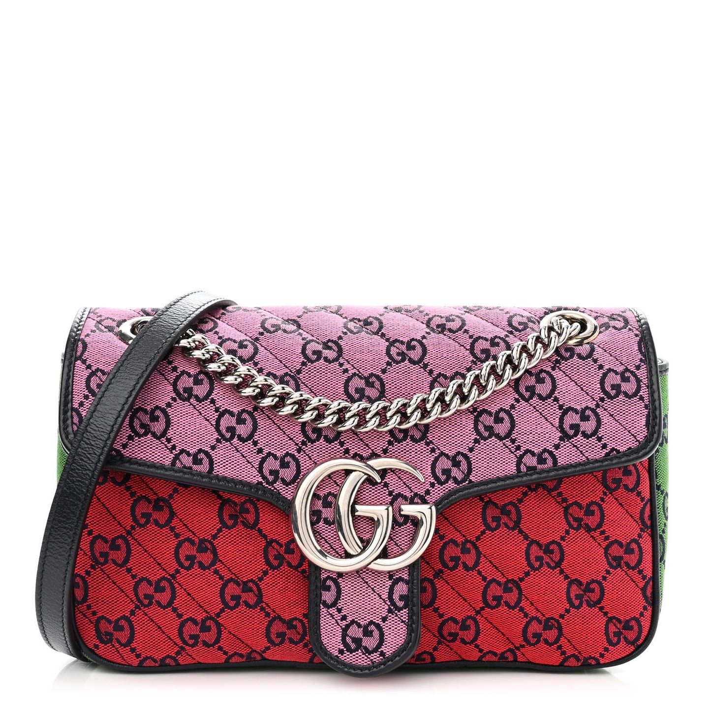 Monogram Multicolor Matelasse Diagonal Small GG Marmont Shoulder Bag Pink Blue Red Yellow Green
