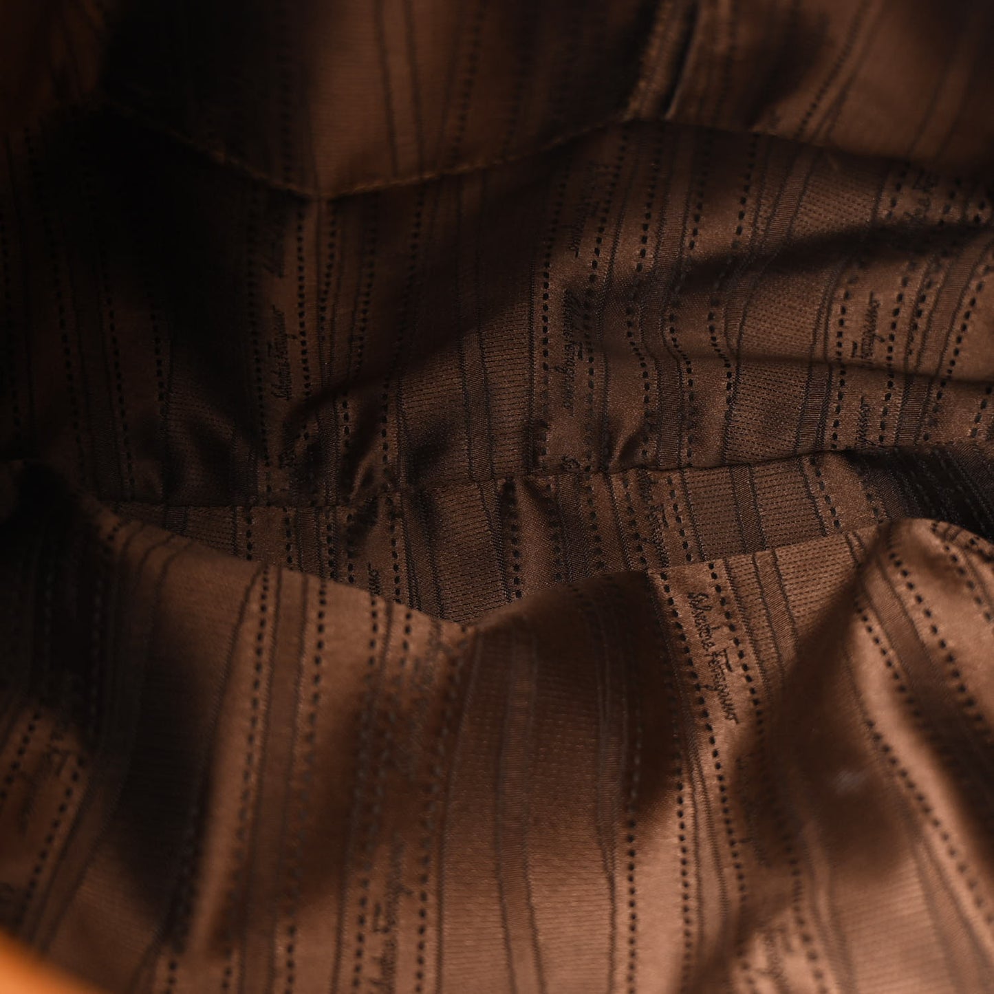 Calfskin Gancini Stitched Hobo Tan