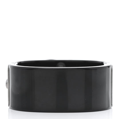 Chanel Resin Crystal CC Cuff Black 3 of 4