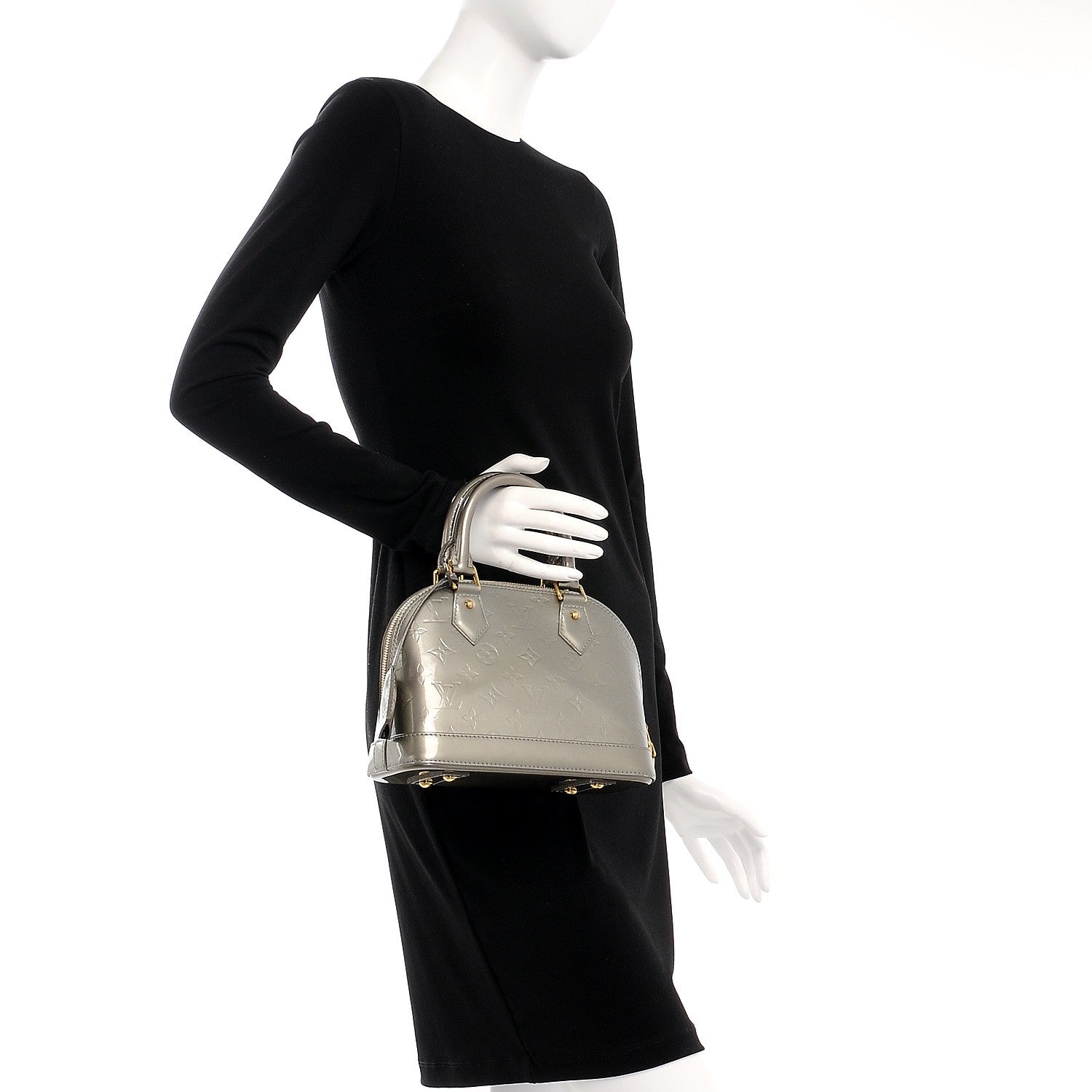 Louis Vuitton Vernis Alma BB Gris Art Deco 3 of 8