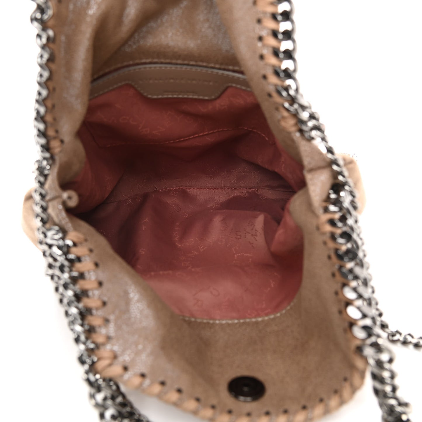 Shaggy Deer Mini Falabella Fold Over Tote Beige