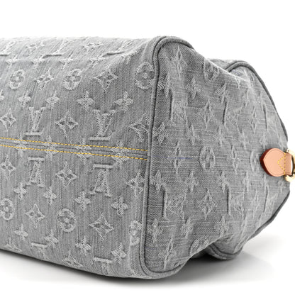 Louis Vuitton Monogram Denim Speedy Soft 30 Washed Gray 8 of 9