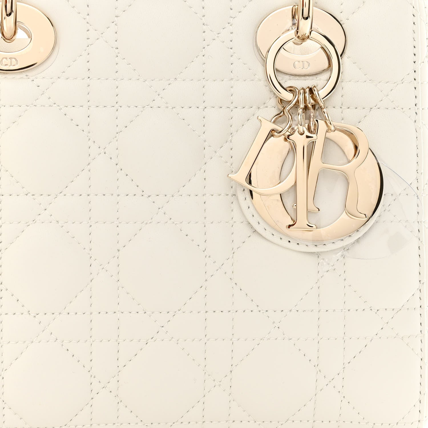 Christian Dior Lambskin Cannage Small My ABCDior Lady Dior White 8 of 11
