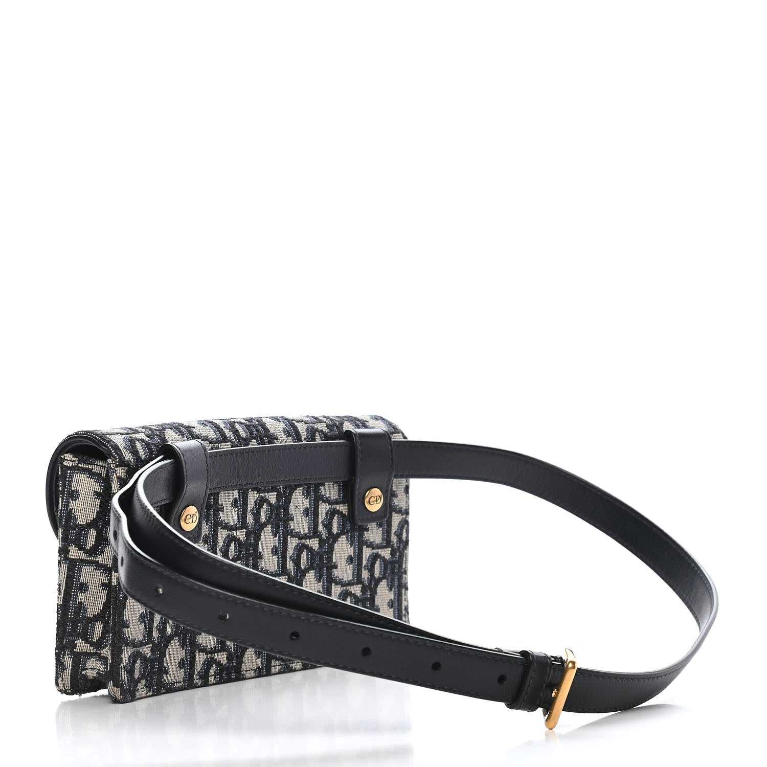 Christian Dior Oblique Saddle Belt Bag Blue 2 of 8