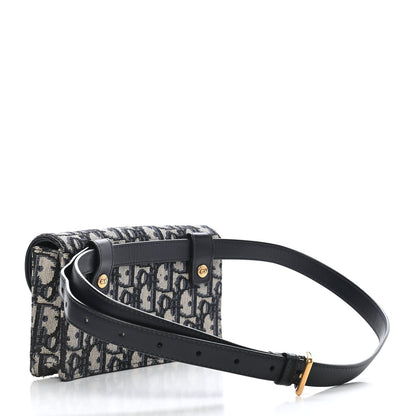 Christian Dior Oblique Saddle Belt Bag Blue 2 of 8