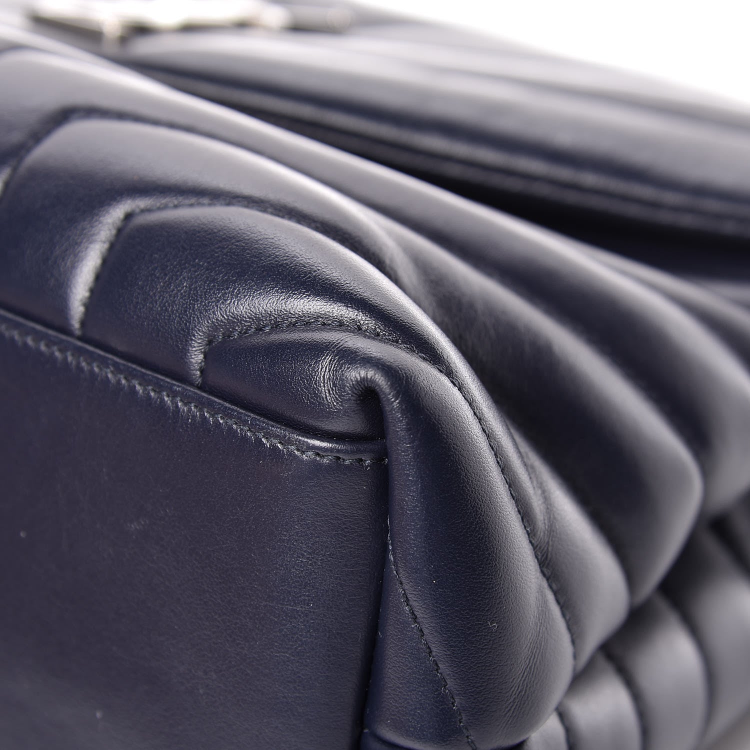 Saint Laurent Calfskin Y Quilted Monogram Medium Loulou Chain Satchel Medium Blue 10 of 13