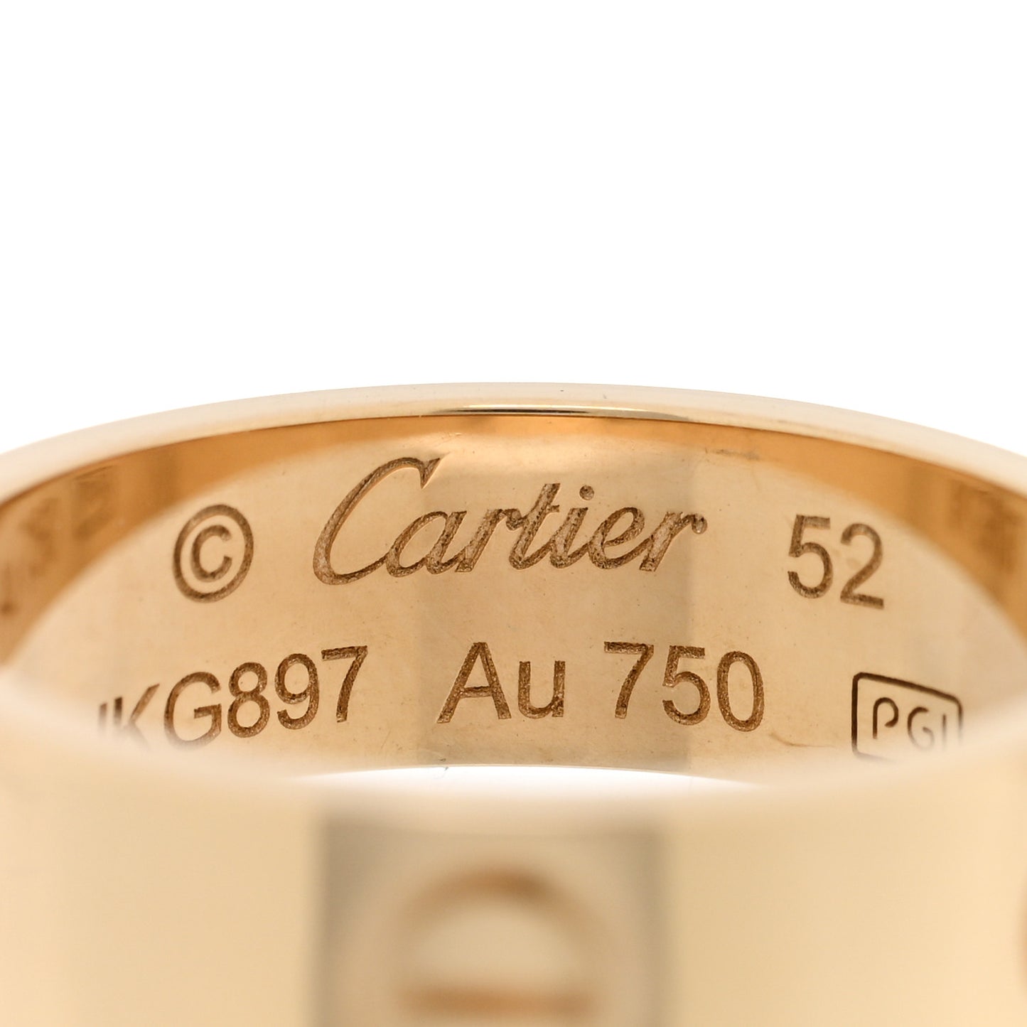 18K Yellow Gold 5.5mm LOVE Ring 52 6