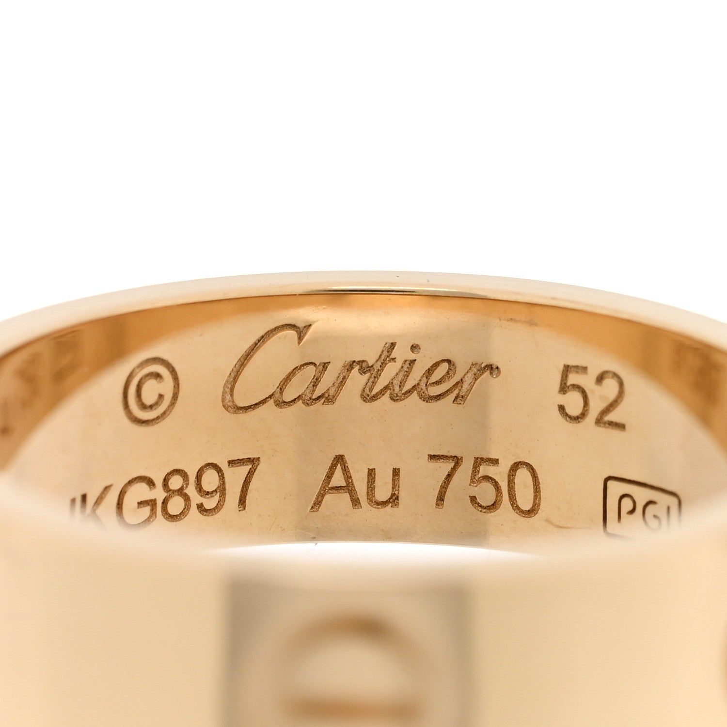 Cartier 18K Yellow Gold 5.5mm LOVE Ring 52 6 4 of 4