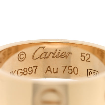 Cartier 18K Yellow Gold 5.5mm LOVE Ring 52 6 4 of 4