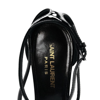 Saint Laurent Patent Cassandra 100 Sandals 38.5 Black 7 of 8