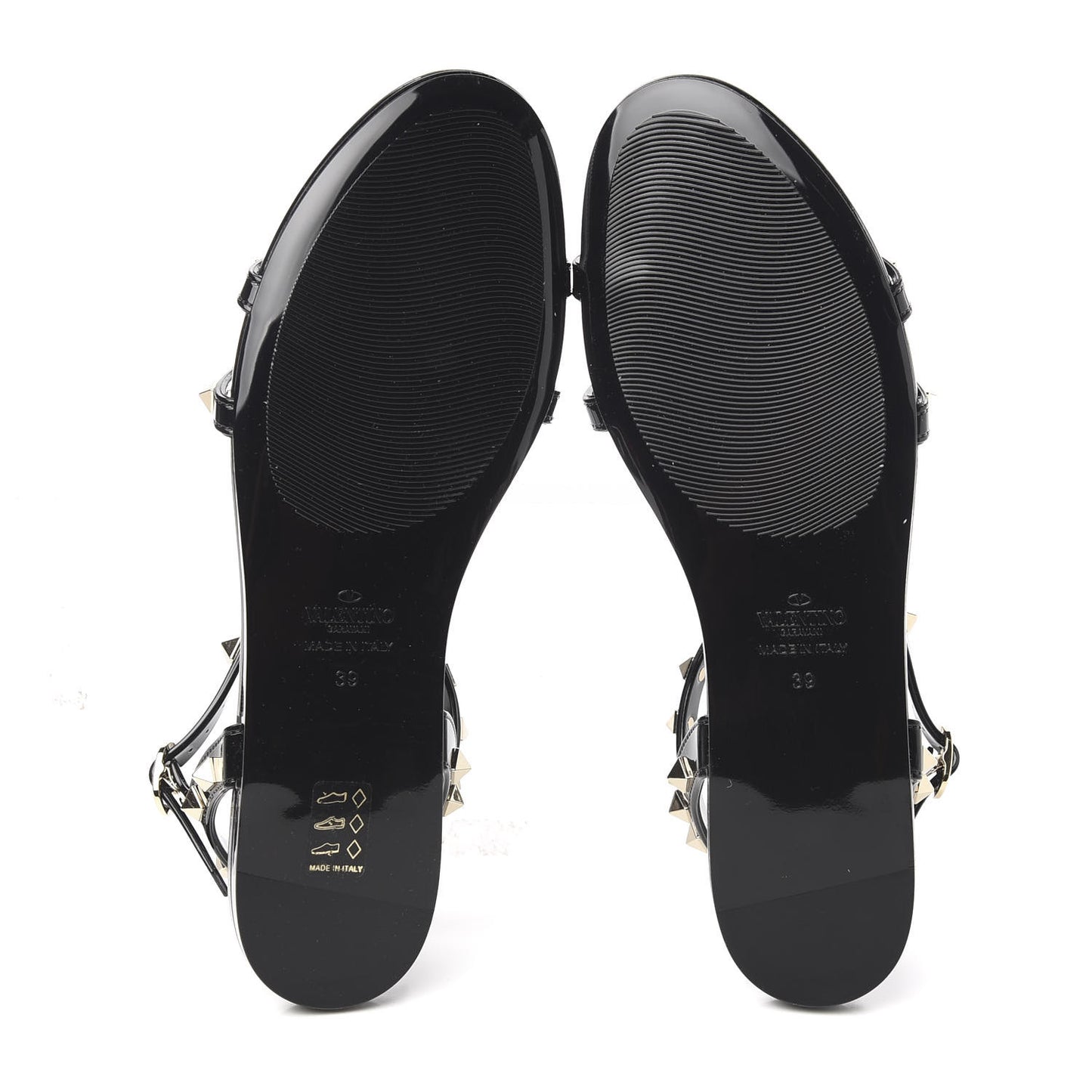 PVC Jelly Rockstud Caged Sandals 39 Black