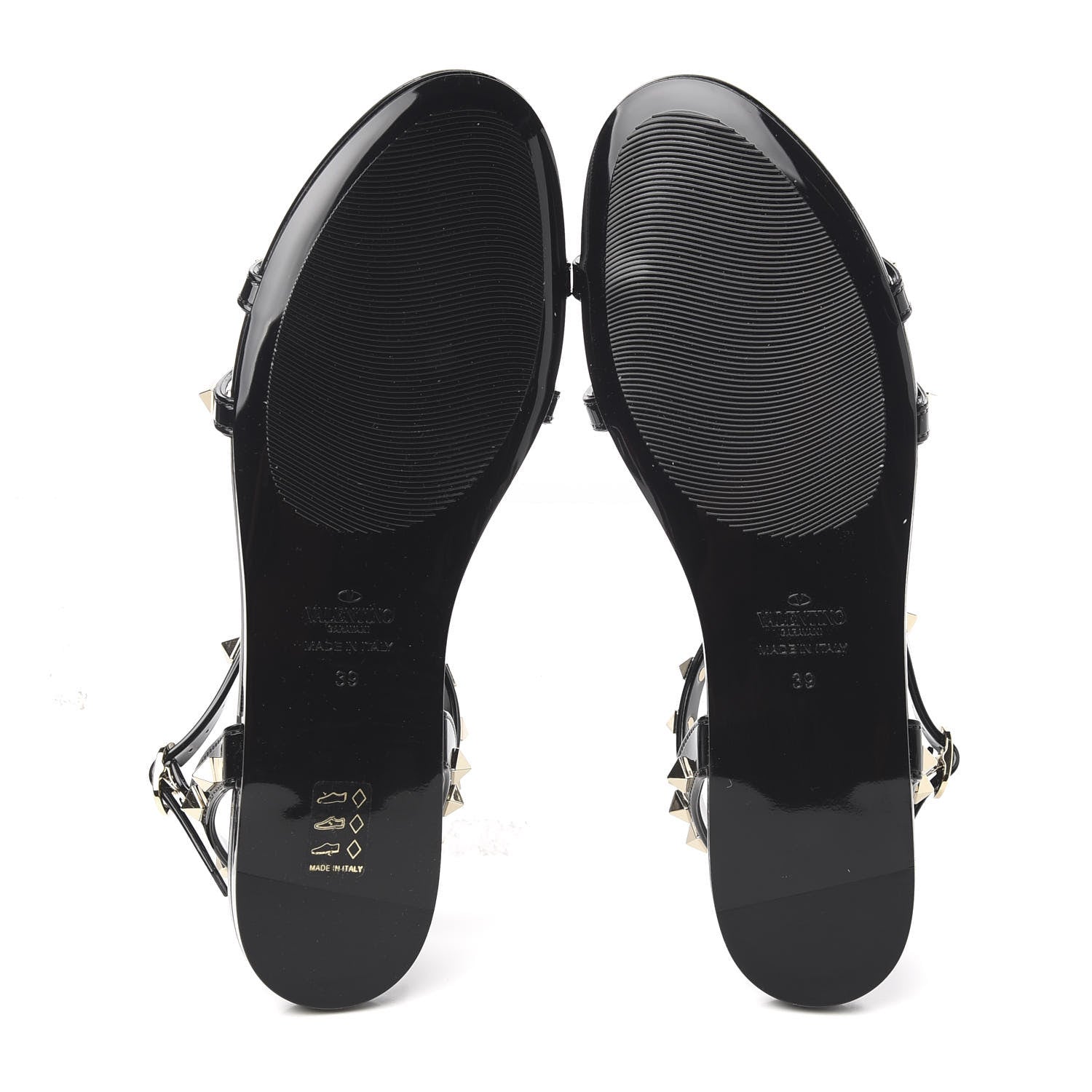 Valentino Garavani PVC Jelly Rockstud Caged Sandals 39 Black 5 of 8