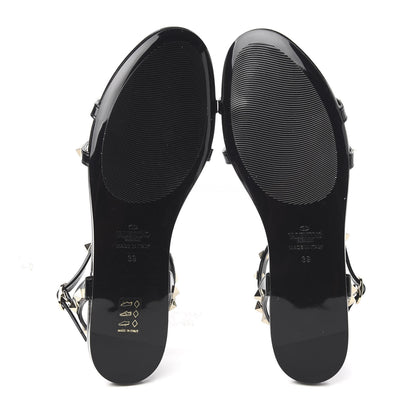 Valentino Garavani PVC Jelly Rockstud Caged Sandals 39 Black 5 of 8