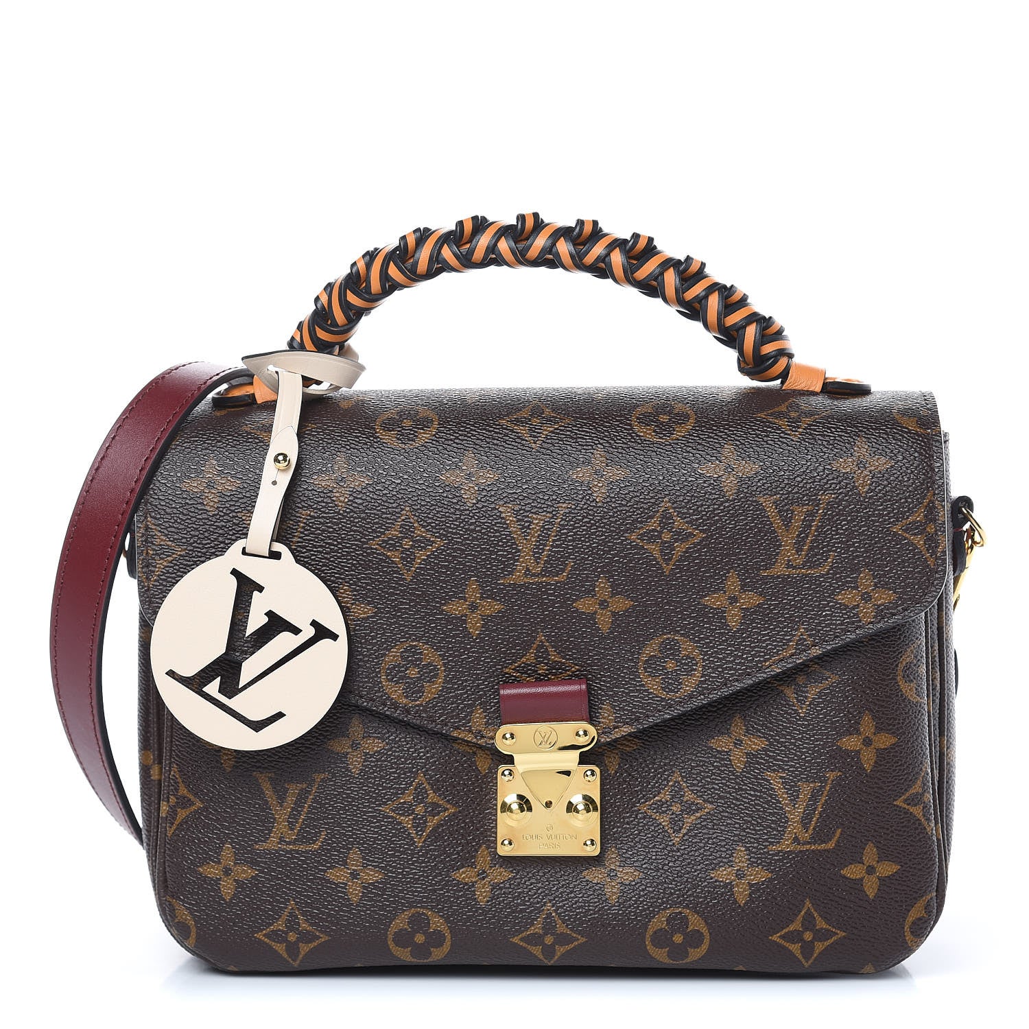 Louis Vuitton Monogram Braided Pochette Metis Safran 1 of 12