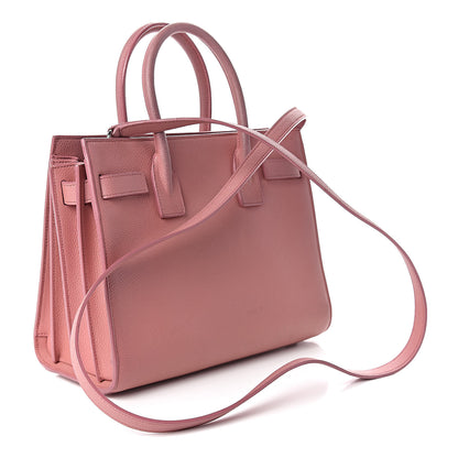 Saint Laurent Grained Calfskin Baby Sac De Jour Dark Rose 4 of 16