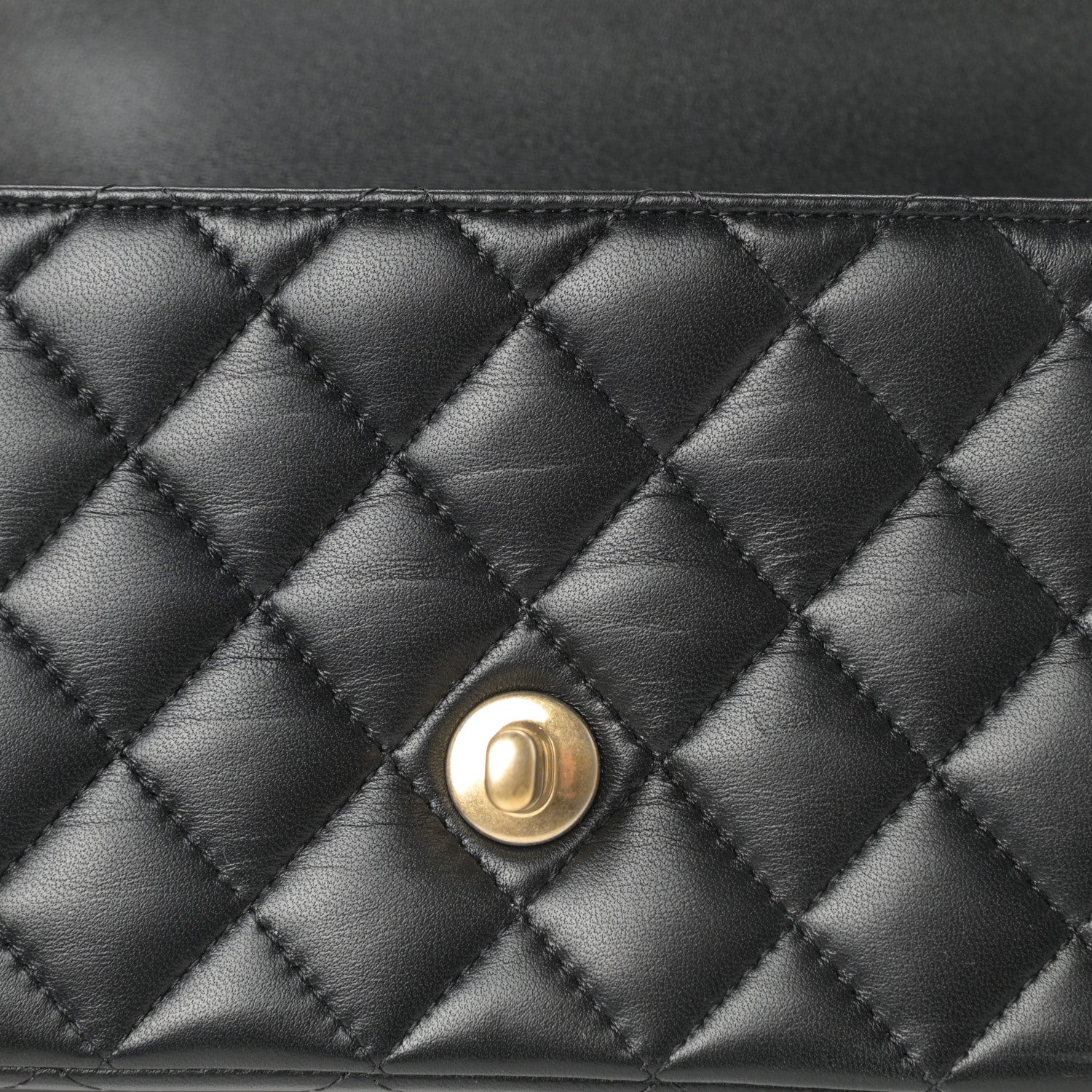 Chanel Lambskin Quilted Mini Top Handle Rectangular Flap Black 11 of 12