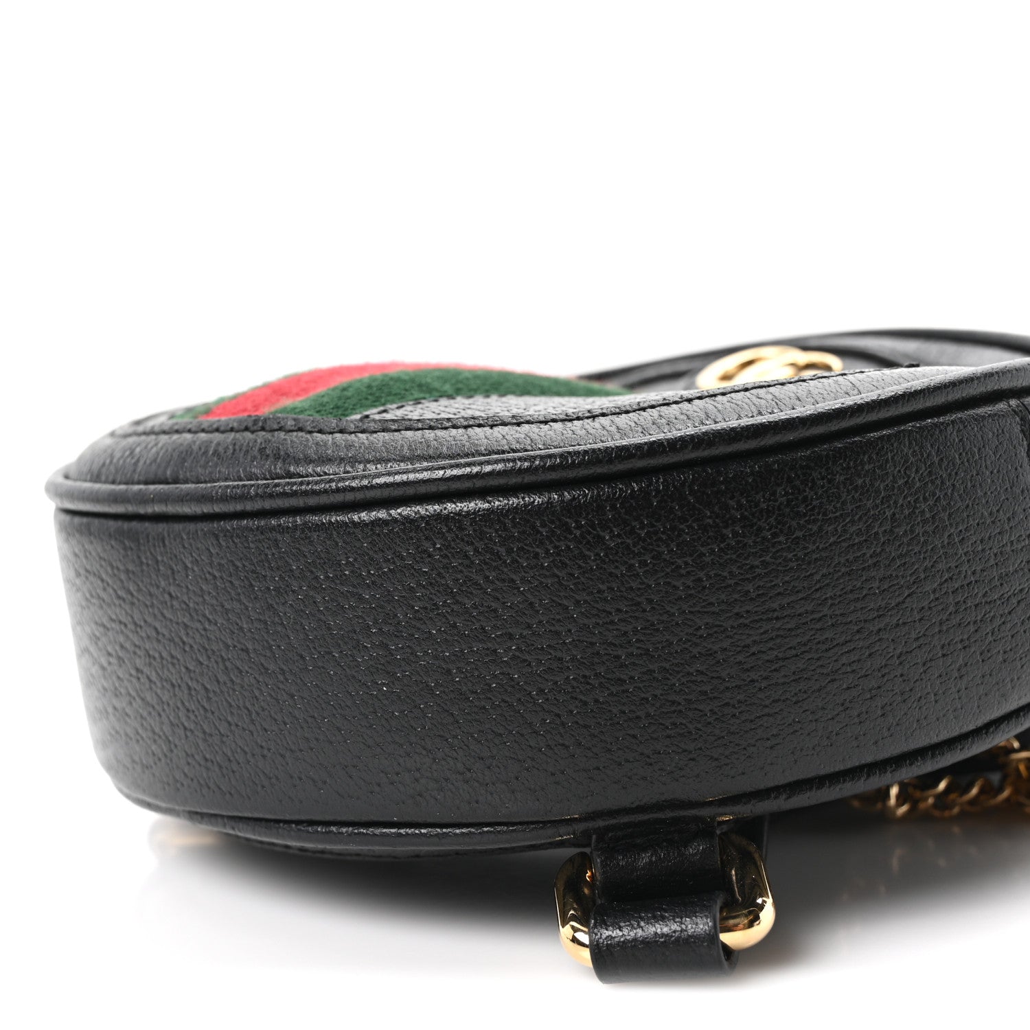 Gucci Grained Calfskin Web Mini Ophidia Round Backpack  Black 10 of 10