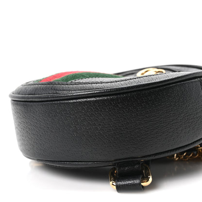Gucci Grained Calfskin Web Mini Ophidia Round Backpack  Black 10 of 10