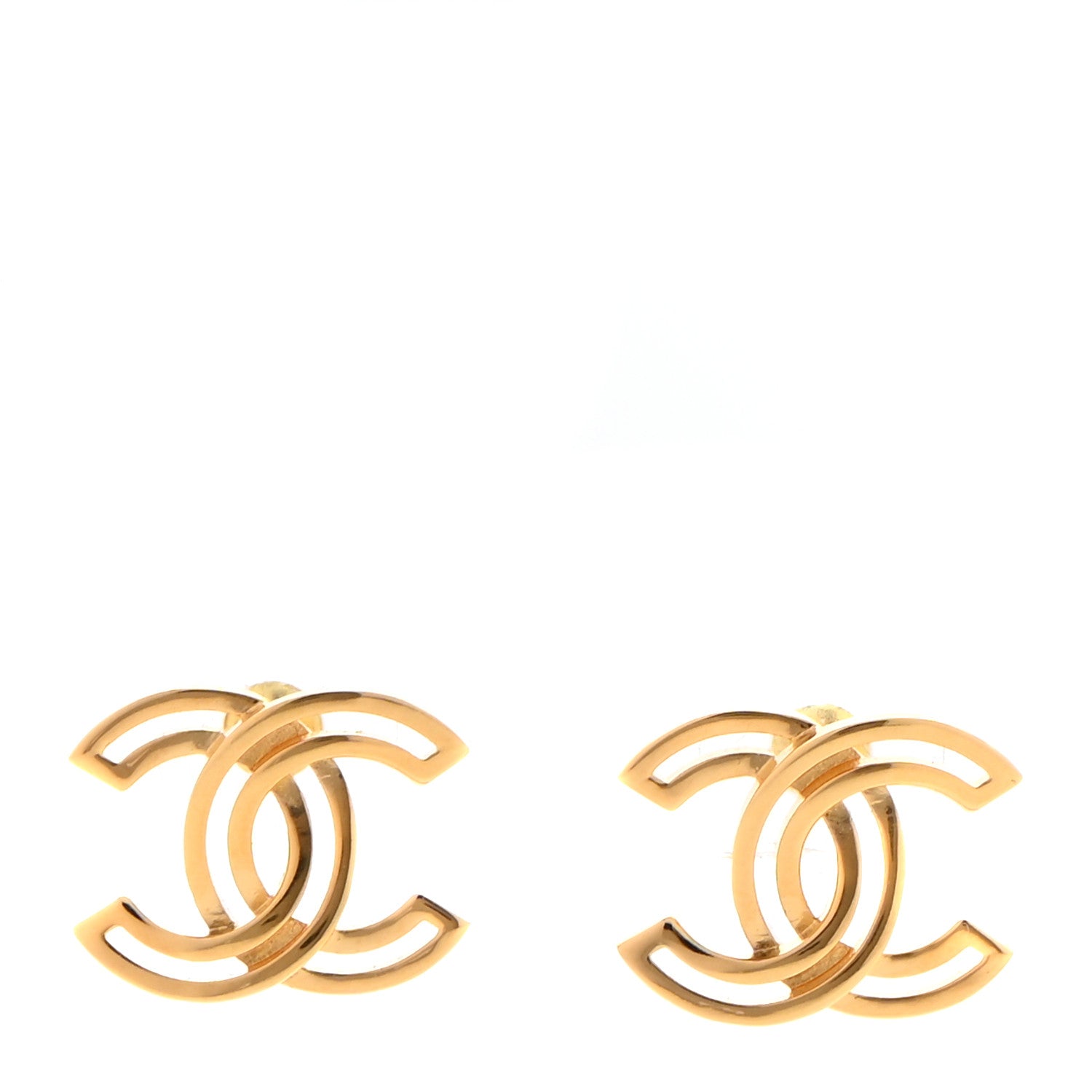 Chanel Metal Obazine CC Earrings Gold 1 of 4