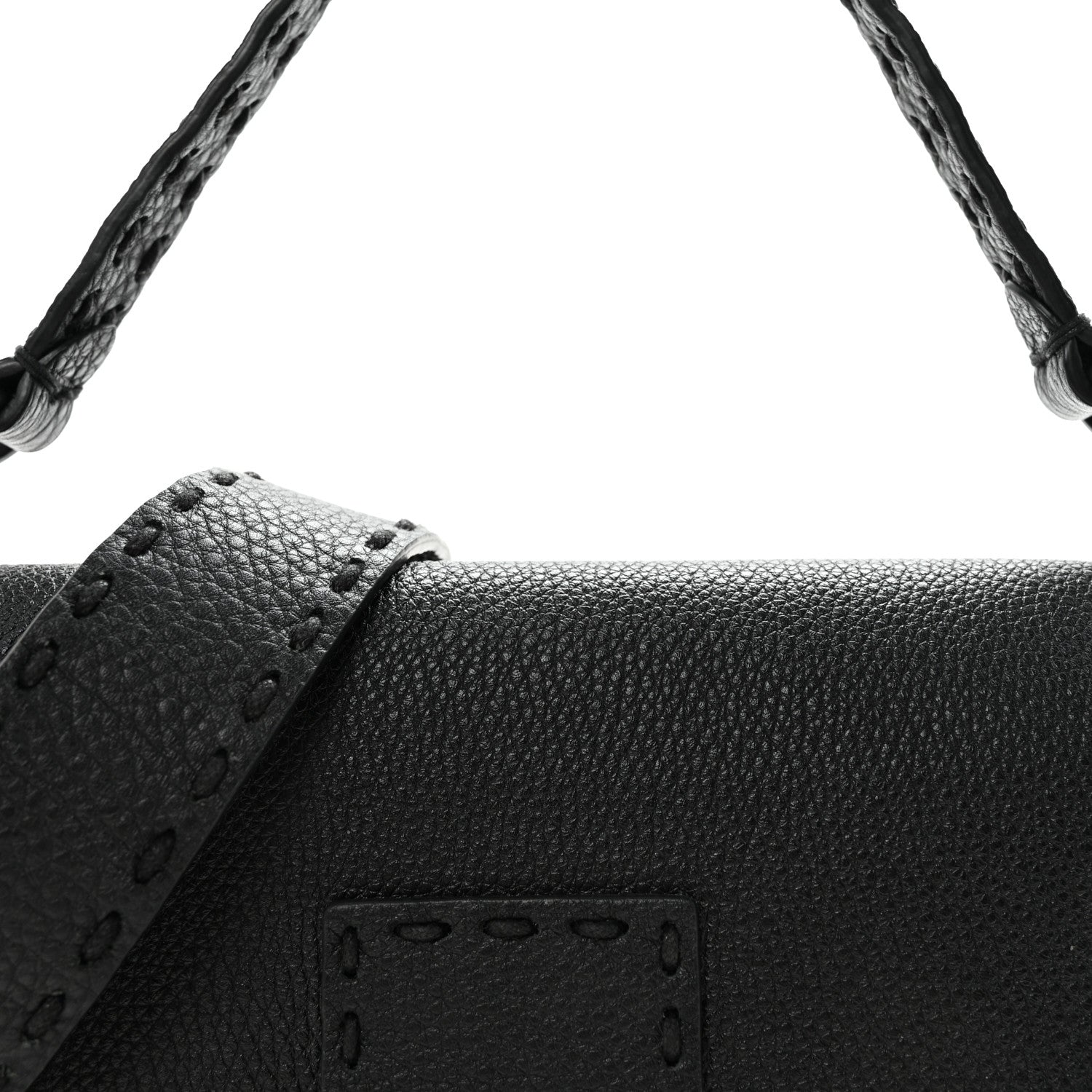 Fendi Cuoio Romano Selleria Baguette Black 7 of 9