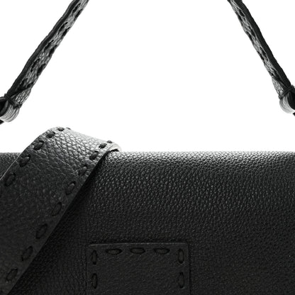 Fendi Cuoio Romano Selleria Baguette Black 7 of 9