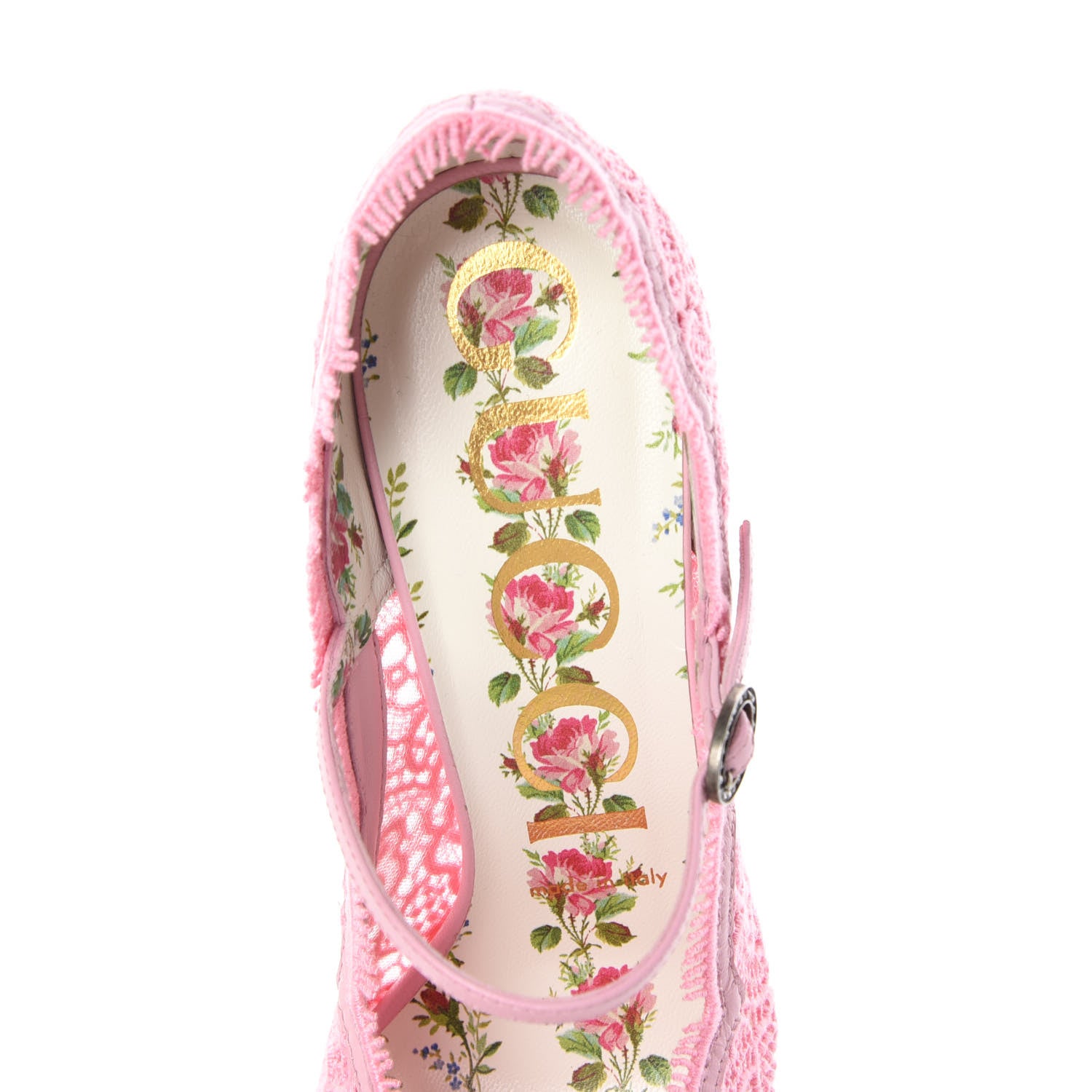 Gucci Lace Pizzo Venice Pumps 37 Sugar Pink 7 of 9