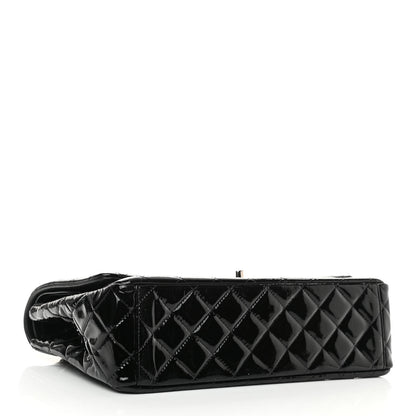 Chanel Patent Quilted Maxi Double Flap Black 4 of 12