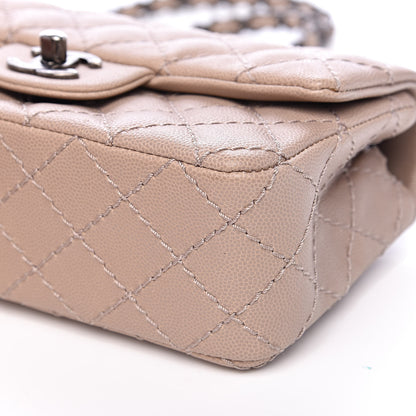 Chanel Caviar Quilted Mini Rectangular Flap Dark Beige 9 of 12