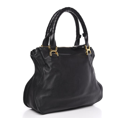 Chloe Calfskin Studded Medium Marcie Satchel Black 3 of 15