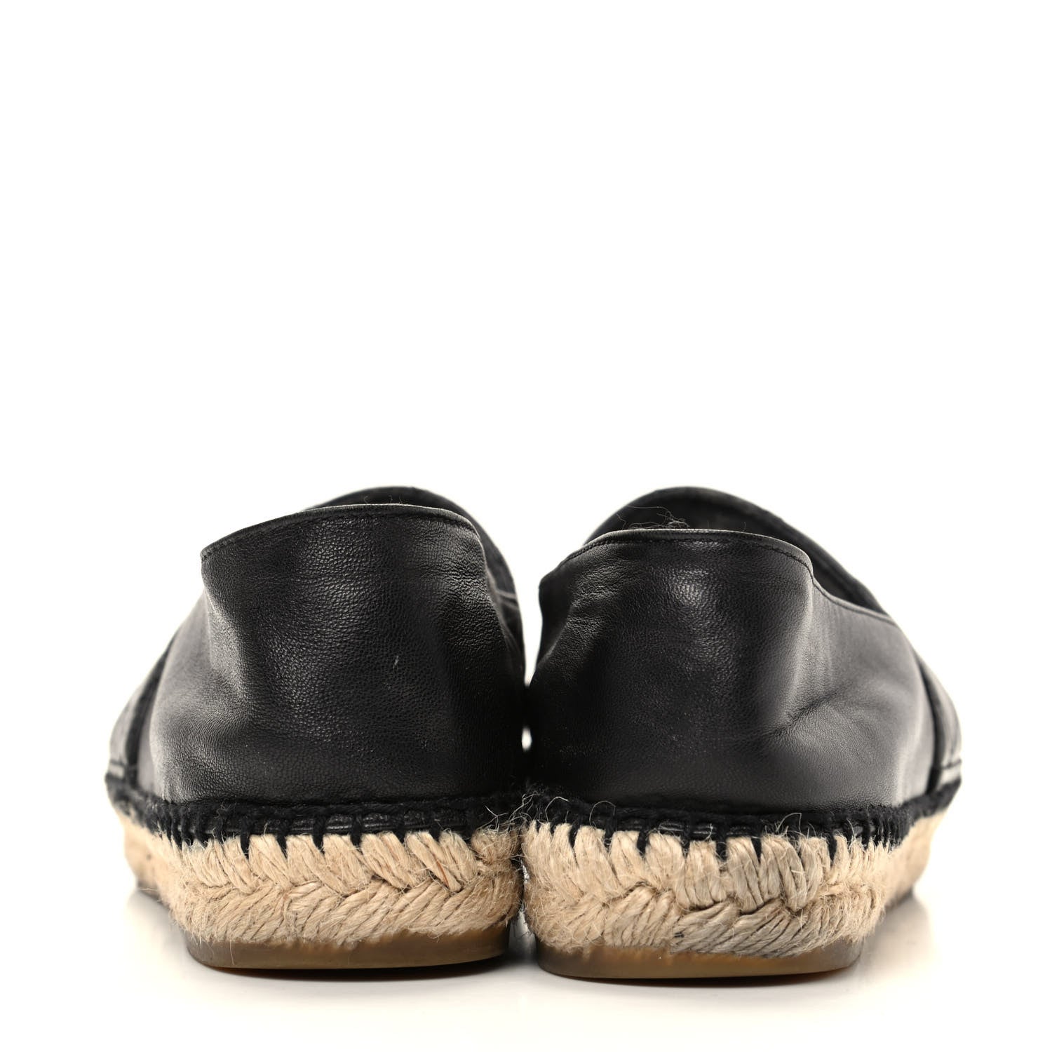 Chanel Lambskin Quilted CC Espadrilles 38 Black 6 of 8