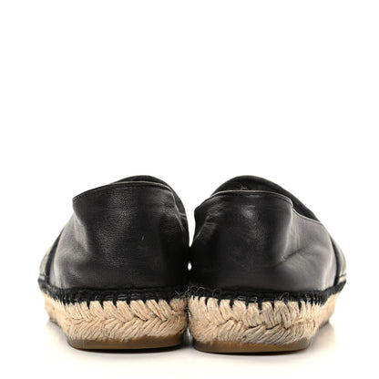 Chanel Lambskin Quilted CC Espadrilles 38 Black 6 of 8